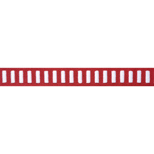 Dash Tape White on Ruby E12127 by Thibaut Designer Fabric