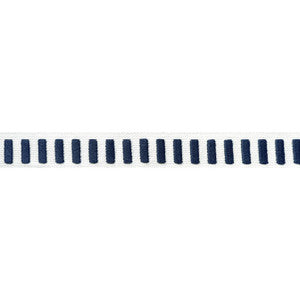 Dash Tape Navy on White E12136 by Thibaut Designer Fabric