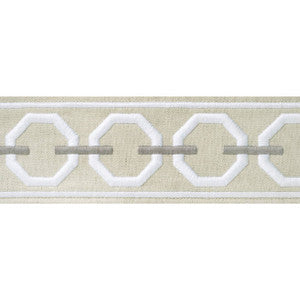 Katonah Tape Linen and Nickel E12170 by Thibaut Designer Fabric