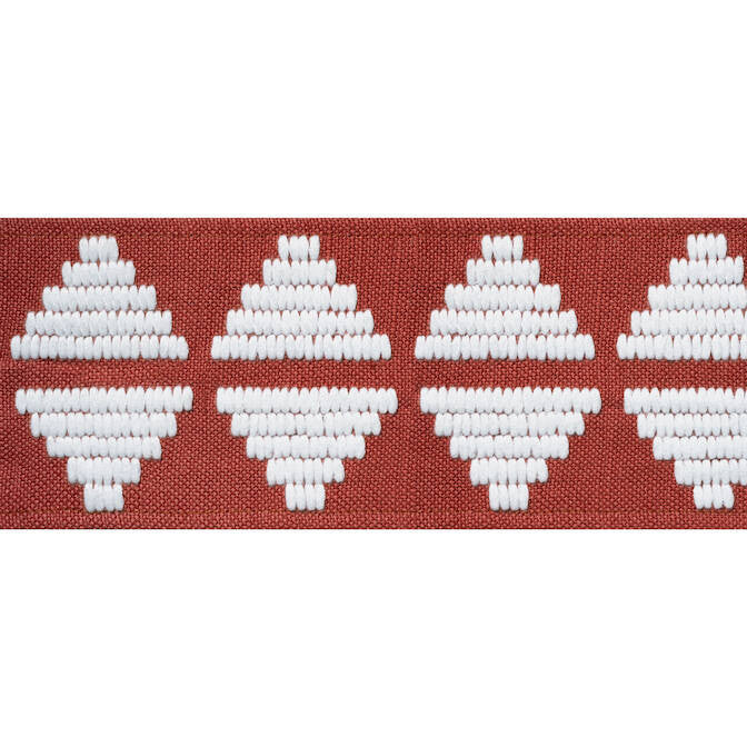 King'S Point Tape Ruby E12172 by Thibaut Fabric Thibaut Fabric King'S Point Tape Ruby E12172Fabric Tapes & Trims Volume 2 44% Poly, 32% Linen, 24%Cotton INDIA </p><p>Repeat: V: 2.13 3.25 - Fabric Carolina -