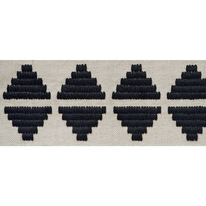 King'S Point Tape Onyx E12176 by Thibaut Fabric Thibaut Fabric King'S Point Tape Onyx E12176Fabric Tapes & Trims Volume 2 44% Poly, 32% Linen, 24%Cotton INDIA </p><p>Repeat: V: 2.13 3.25 - Fabric Carolina -