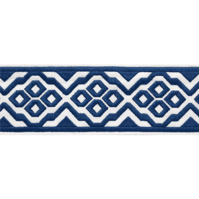 Belinda Tape Bermuda E12193 by Thibaut Fabric Thibaut Fabric Belinda Tape Bermuda E12193Fabric Tapes & Trims Volume 3 54% Cotton, 36% Linen, 10% Spun Poly INDIA </p><p>Repeat: V: 2.5 2.875 - Fabric Carolina -