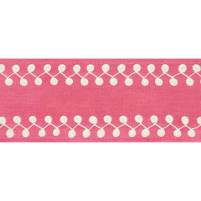 Perla Tape Peony E12219 by Thibaut Fabric Thibaut Fabric Perla Tape Peony E12219Fabric Tapes & Trims Volume 3 63% Linen, 34% Viscose, 3% Spun Poly INDIA </p><p>Repeat: V: 0.5 3.375 - Fabric Carolina -