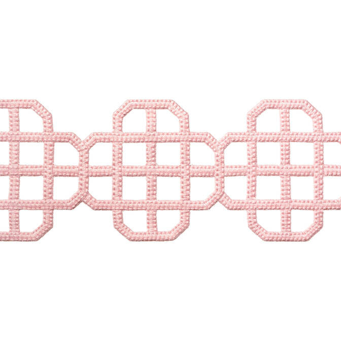 Fret Applique Blossom E12264 by Thibaut Fabric Thibaut Fabric Fret Applique Blossom E12264Fabric Tapes & Trims Volume 3 100% Polyester INDIA </p><p>Repeat: V: 3.25 3.5 - Fabric Carolina -