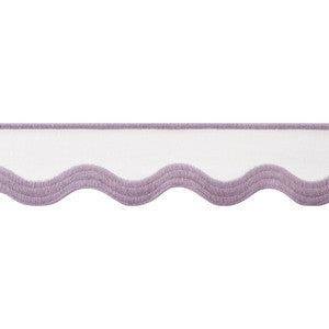 Wave Tape Lilac on White E12330 by Thibaut Designer Trim