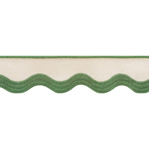 Wave Tape Kelly on Linen E12337 by Thibaut Designer Trim