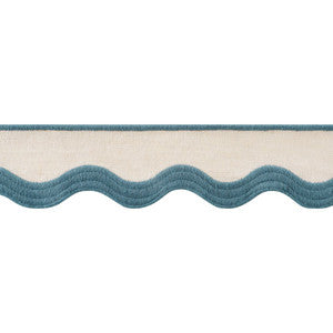 Wave Tape Peacock on Linen E12338 by Thibaut Designer Trim