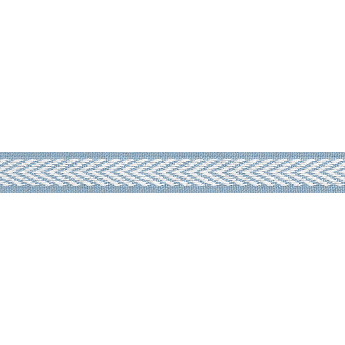 Westport Tape Spa Blue E81841 by Thibaut Fabric Thibaut Fabric Westport Tape Spa Blue E81841Fabric Tapes & Trims Vol. 4 100% Solution Dyed Polyester UNITED KINGDOM </p><p>Repeat: V: - 1 - Fabric Carolina -