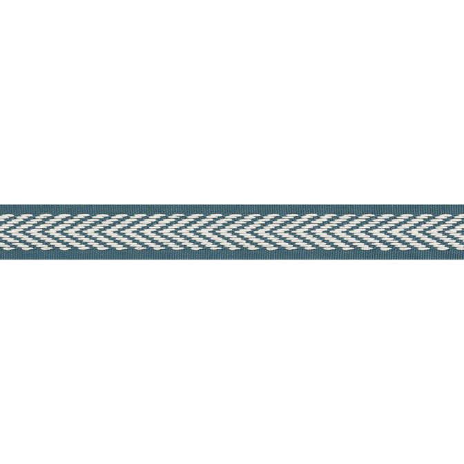 Westport Tape Teal E81843 by Thibaut Fabric Thibaut Fabric Westport Tape Teal E81843Fabric Tapes & Trims Vol. 4 100% Solution Dyed Polyester UNITED KINGDOM </p><p>Repeat: V: - 1 - Fabric Carolina -