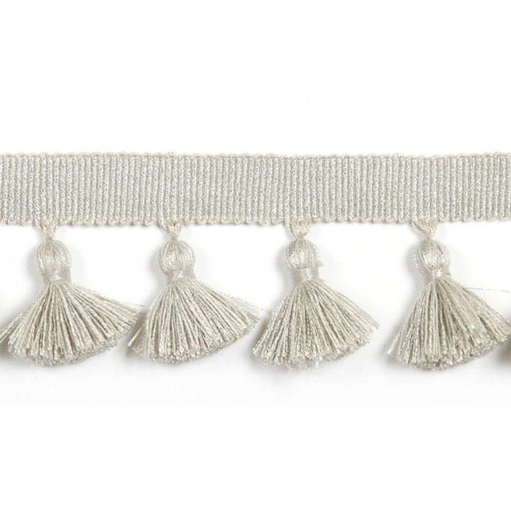 Hellenic Key Tassel Fringe Oyster by Europatex Designer Fabric Hellenic 47% Fibranne, 44% Cotton, 9% Polyester 1.75 inches - Swanky Fabrics -