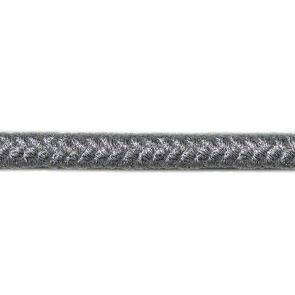 0283 Silver by Europatex Designer Fabric Metallic 100% Polyester 0.25 inches - Swanky Fabrics -