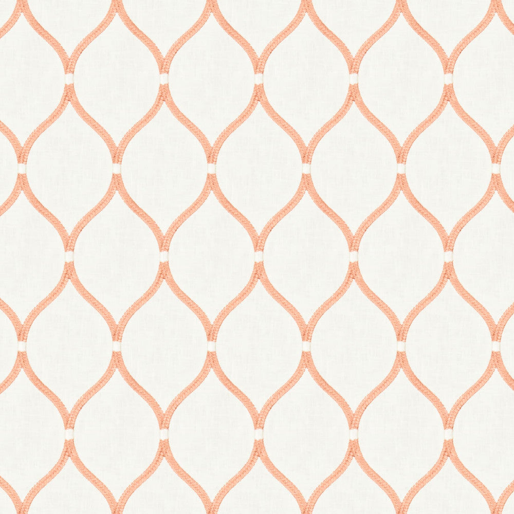 Ebbtide 5 Coral by Stout Designer Fabric Rainbow Library Sunset/Spice 70% Cotton 25% Polyester 5% Linen Rayon Embroidery INDIA WYZENBEEK 50 000 DOUBLE RUB WEAR TEST (HEAVY DUTY) Horizontal: 4 and Vertical: 7.5 54 in - Swanky Fabrics -