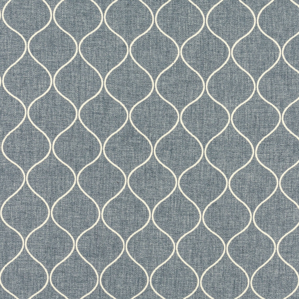 Ecarte 1 Slate by Stout Designer Fabric RAINBOW LIBRARY INK/SAPPHIRE 78%POL 14%COT 8%LIN INDIA Horizontal: 2.250 and Vertical: 3.000 54 in - Swanky Fabrics -