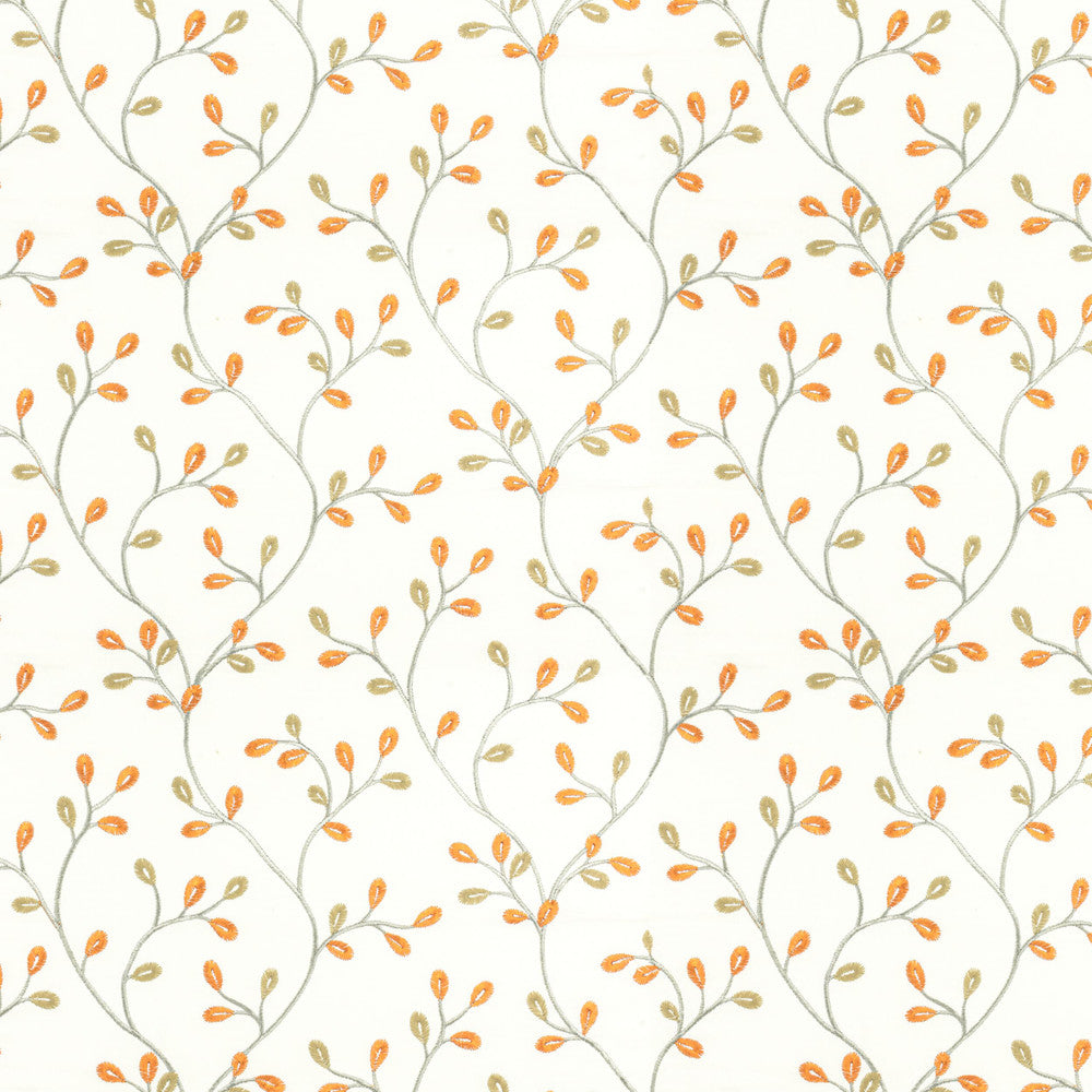 Eckley 1 Orange by Stout Designer Fabric RAINBOW LIBRARY TILE/SORBET 77%COT 13%SVI 10%POL %BEMB INDIA </p><p>Repeat: 15.25 50.75 in - Swanky Fabrics -