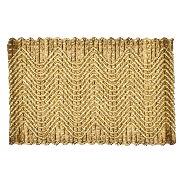 Eclectic 5 Fawn by Stout Designer Trim Moondust Trim 42% Spun Viscose 29% Linen 17% Nylon 7% Cotton 5% Metallic CHINA Horizontal: 0 and Vertical: 0 2 in - Swanky Fabrics -
