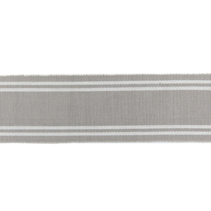 Renwick Braid Soft Grey by Threads Designer Trim GREAT STRIPES COTTON - 100% India - Horizontal: - and Vertical: - 1.97 - Swanky Fabrics -