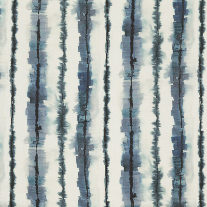 Ficheto Indigo by Threads Designer Fabric MORO LINEN - 100% Austria Horizontal: 18.912 and Vertical: 27.58 56.736 - Swanky Fabrics -