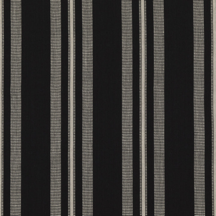 Stanton Ebony by Threads Designer Fabric GREAT STRIPES COTTON - 75%;JUTE - 25% India Horizontal: 13.396 and Vertical: 53.584 - Swanky Fabrics -