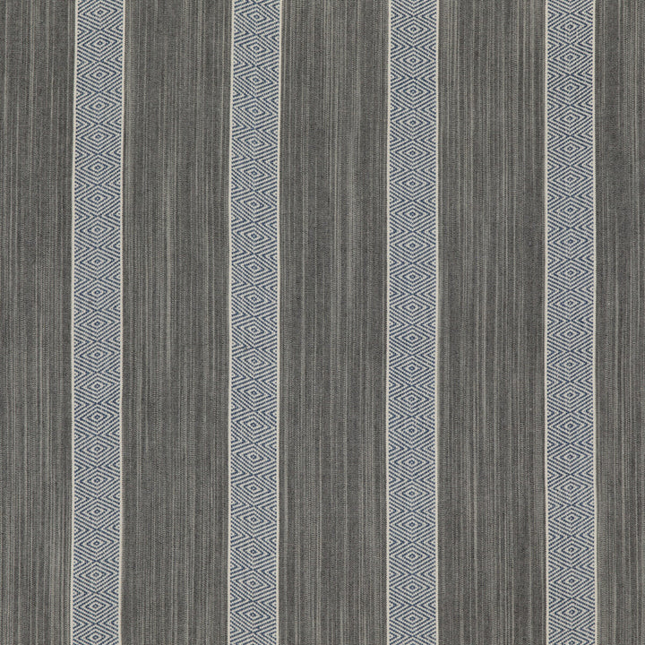 Rexford Indigo by Threads Designer Fabric GREAT STRIPES COTTON - 80%;JUTE - 20% India HEAVY Horizontal: 8.865 and Vertical: 53.19 - Swanky Fabrics -