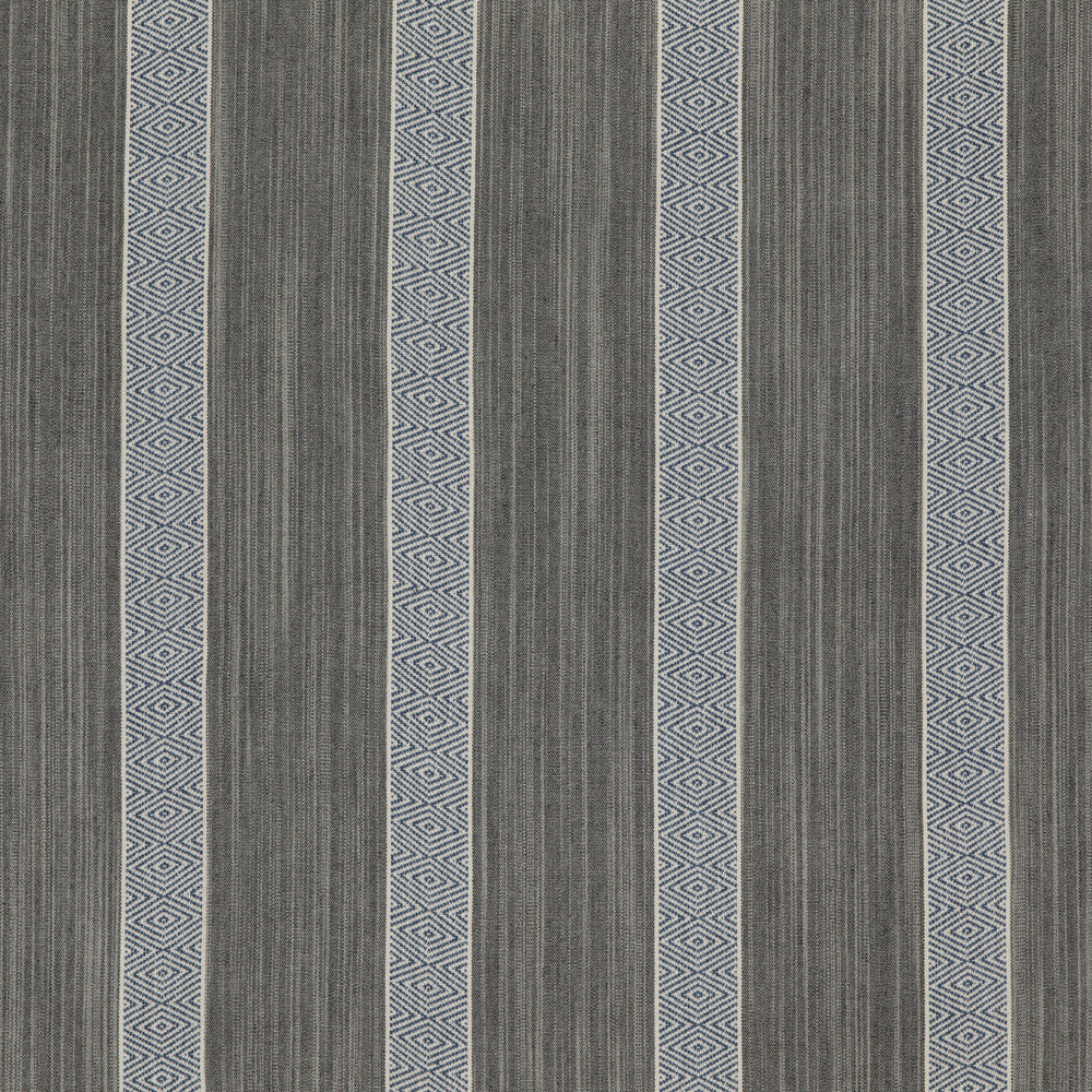 Rexford Indigo by Threads Designer Fabric GREAT STRIPES COTTON - 80%;JUTE - 20% India HEAVY Horizontal: 8.865 and Vertical: - 53.19 - Swanky Fabrics -