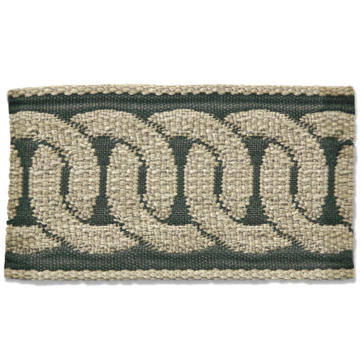 Edderton 4 Smoke by Stout Designer Trim NEW WORLD TAPES & BORDERS 100%SVI FRANCE Horizontal: 1.500 and Vertical: 0.000 2 in - Swanky Fabrics -