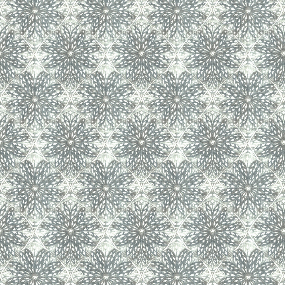 Edelweiss 2 Nickel by Stout Designer Fabric RAINBOW LIBRARY FOG/COAL 85%COT 15%LIN USA Horizontal: 8.375 and Vertical: 8.375 54 in - Swanky Fabrics -