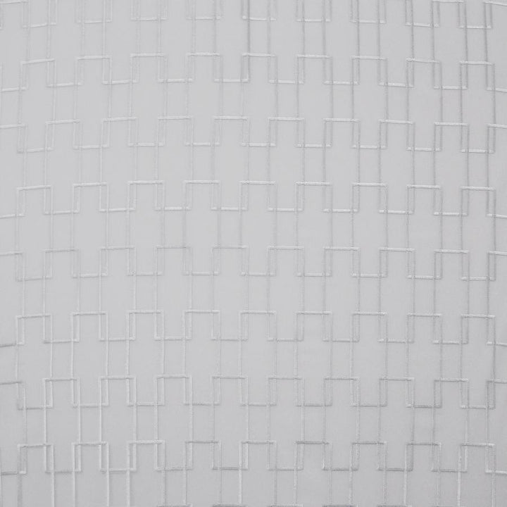 Edie # 1004 Palladium by Maxwell Designer Fabric Sheer Style 100% POLYESTER TURKEY V-7"H-3.2" 118" EMB.WIDTH 105" - Swanky Fabrics -