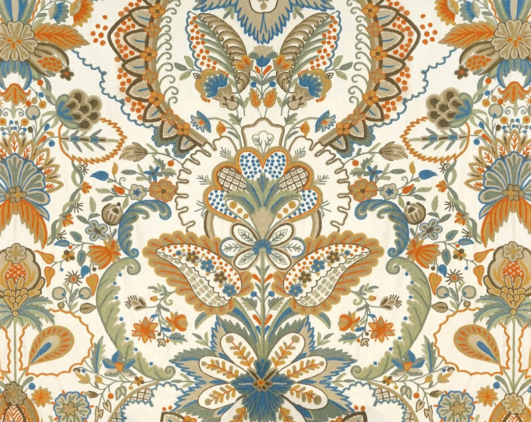 Lalita Crewel Antique EG23900002 by Old World Weavers Designer Fabric