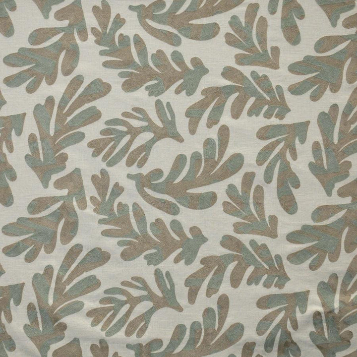 Elkhorn # 324 Celadon by Maxwell Designer Fabric Color Theory-Vol.Vii Jungle Room BASE: 36% COTTON
30% PES
17% VISCOSE
17% LINEN EMB: SPUN POLYESTER INDIA V-15.2" H-25.4" 56" - Swanky Fabrics -