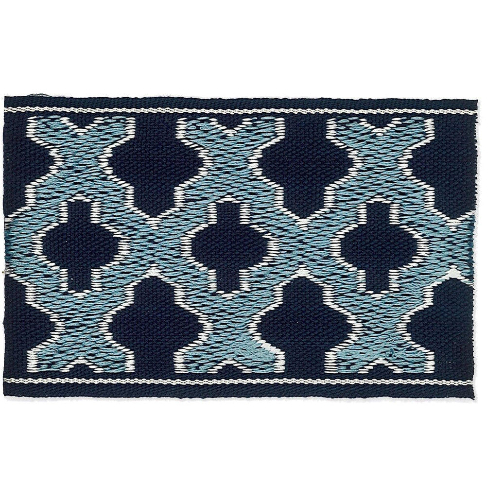 Elusive 1 Navy by Stout Designer Trim Harmony Trim 59% Spun Viscose 41% Polyester CHINA Horizontal: 0 and Vertical: 0 2.5 in - Swanky Fabrics -
