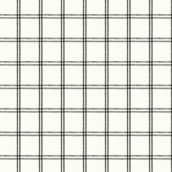 Embassy 1 Black/White by Stout Designer Fabric RAINBOW LIBRARY FOG/COAL 55%LIN 45%COT CHINA Horizontal: 3.500 and Vertical: 3.500 54 in - Swanky Fabrics -