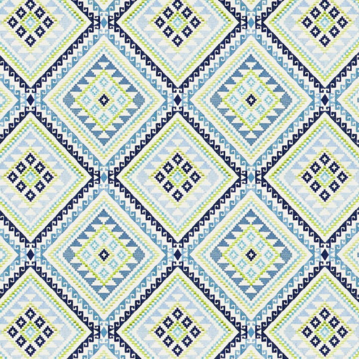 Embellish 1 Denim by Aoc Designer Fabric RAINBOW LIBRARY PORCELAIN/ROYAL 100%COT %BEMB INDIA MARTINDALE WEAR TEST (18 000 CIRCULAR RUBS) Horizontal: 12 and Vertical: 12.625 51.5 in - Swanky Fabrics -