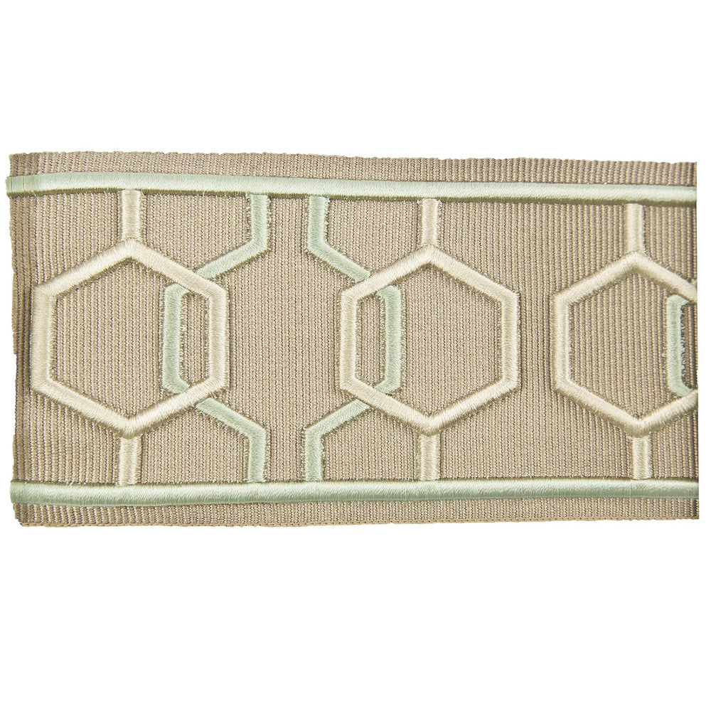 Emily 5 Desert by Stout Designer Trim Distinction Tapes 99% Spun Viscose 1% Polyester CHINA Horizontal: 3 and Vertical: 4 3 in - Swanky Fabrics -