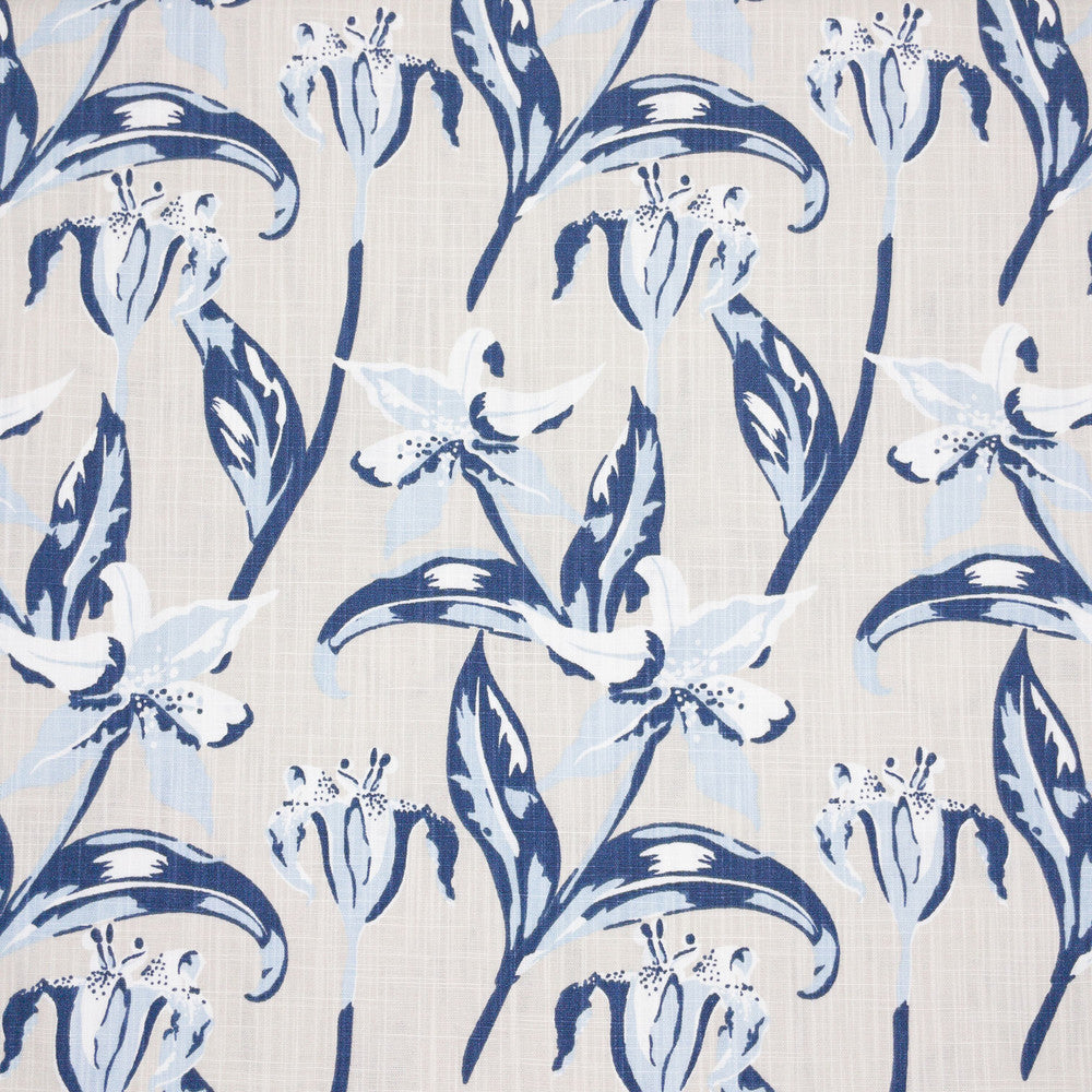 Emma 4 Navy by Aoc Designer Fabric THE ART OF COLOR HERITAGE II 100%COT USA Horizontal: 9.000 and Vertical: 12.625 54 in - Swanky Fabrics -
