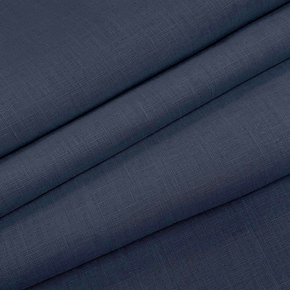Emma Linen Blue by Magnolia Designer Fabric - 100 % Linen India 20000 Horizontal: 0 and Vertical: 0 54" - Swanky Fabrics -