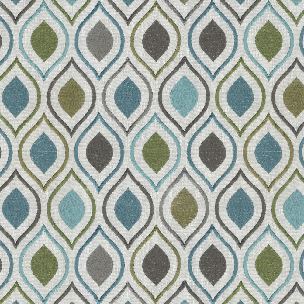 Emulate 65J8591 by JF Designer Fabric Midnight Waters 65% Cotton, 27% Viscose, 8% Polyester India Horizontal: 16.375 and Vertical: 15.5 54 - Swanky Fabrics -
