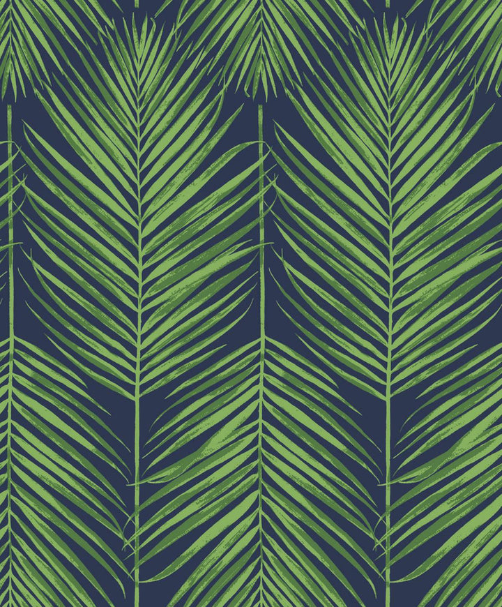 Marina Palm Moss Green & Blue ET10714 by Etten Studios Designer Wallpaper