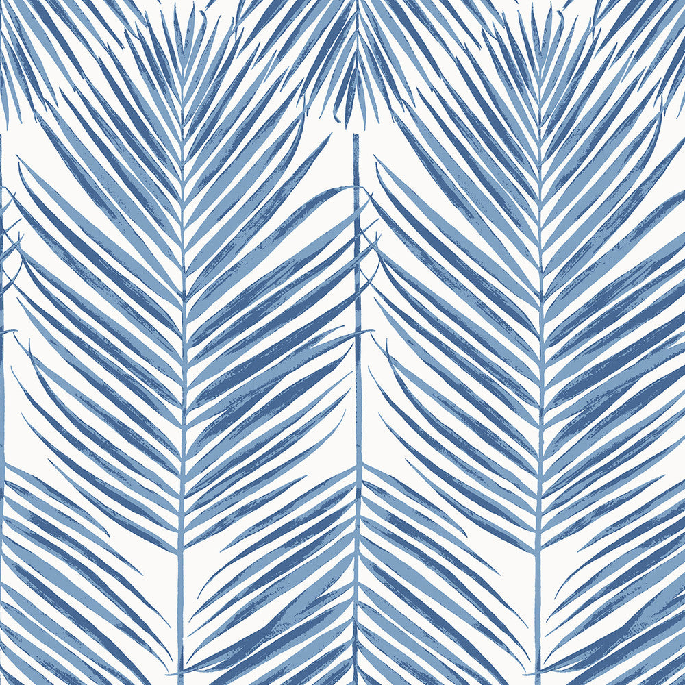 Marina Palm Coastal Blue ET10722 by Etten Studios Designer Wallpaper