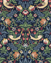 Fragaria Garden Midnight Blue ET11202 by Etten Studios Designer Wallpaper