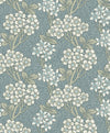 Floral Vine Stream Blue & Sage ET12004 by Etten Studios Designer Wallpaper