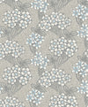 Floral Vine Daydream Grey & Carolina Blue ET12005 by Etten Studios Designer Wallpaper