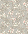 Floral Vine Daydream Grey & Rose Petal ET12016 by Etten Studios Designer Wallpaper