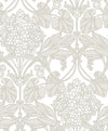 Floral Hydrangea Pale Oak & Pearl ET12106 by Etten Studios Designer Wallpaper