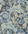 Acanthus Garden Bluestone & Golden ET12312 by Etten Studios Designer Wallpaper