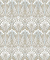 Dragonfly Damask Soft Taupe & Blue Mist ET12424 by Etten Studios Designer Wallpaper