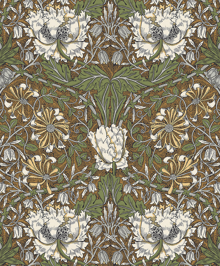 Ogee Flora Dijon & Sage ET12606 by Etten Studios Designer Wallpaper