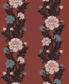 Blooming Stripe Pale Carmine & Aqua ET12701 by Etten Studios Designer Wallpaper