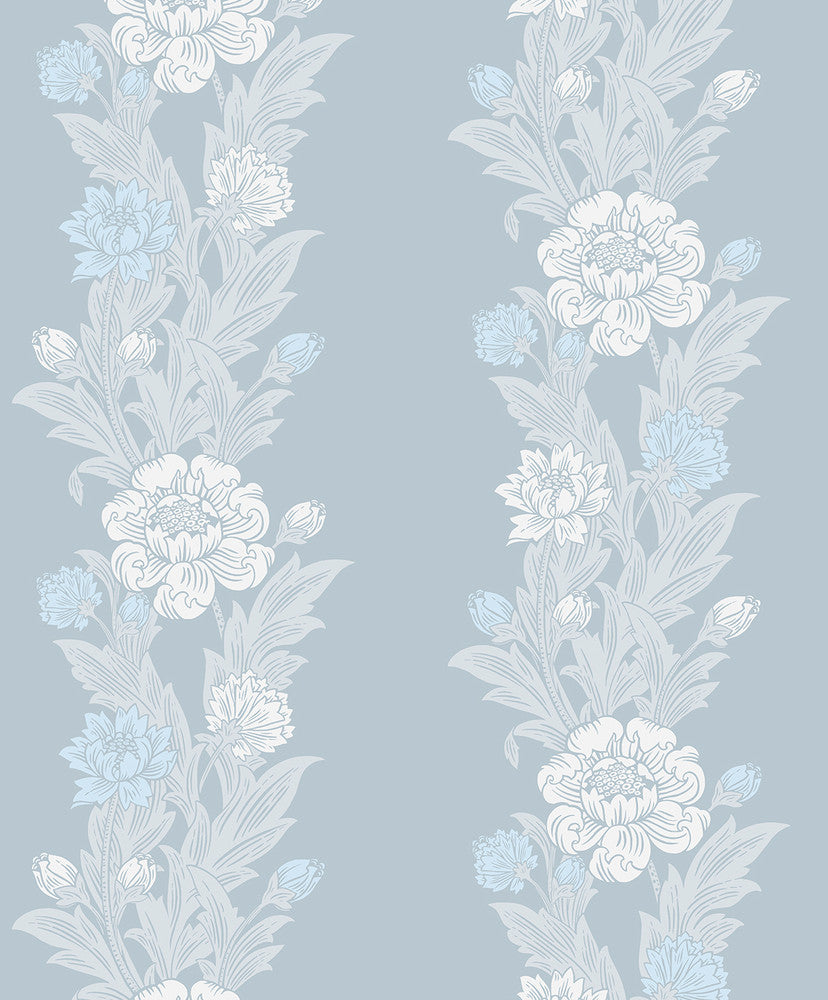 Blooming Stripe Baby Blue ET12702 by Etten Studios Designer Wallpaper
