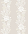 Blooming Stripe Swiss Coffee ET12705 by Etten Studios Designer Wallpaper