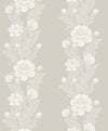 Blooming Stripe Metallic Pearl ET12708 by Etten Studios Designer Wallpaper
